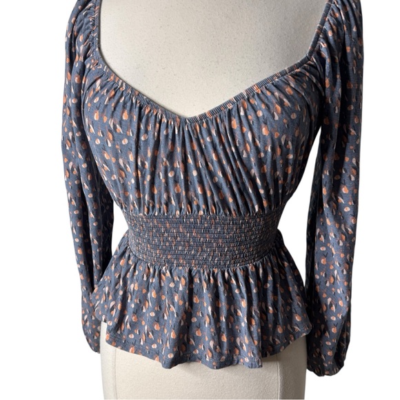 Nation LTD Sophie Gathered Smocked Party‎ Top Long Sleeve Womens Small - Picture 5 of 10